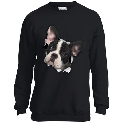 Black & White Frenchie Youth Crewneck Sweatshirt