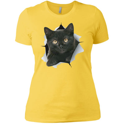 Black Kitten Ladies' T-Shirt