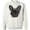 Black Frenchie Crewneck Pullover Sweatshirt