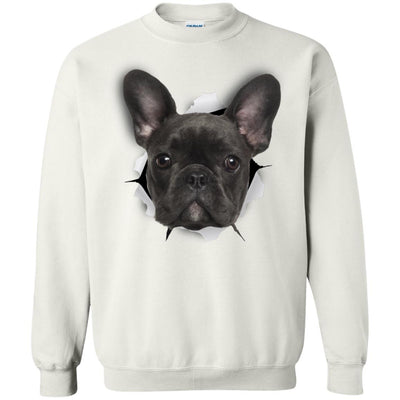 Black Frenchie Crewneck Pullover Sweatshirt
