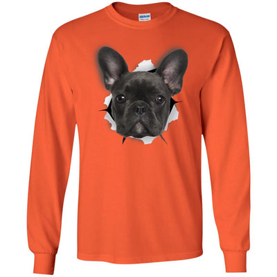 Black Frenchie Long Sleeve Ultra Cotton T-Shirt