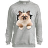 Brown Ragdoll Cat Youth Crewneck Sweatshirt