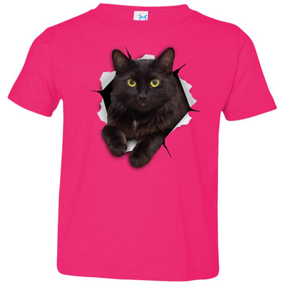 Black Cat Toddler Jersey T-Shirt
