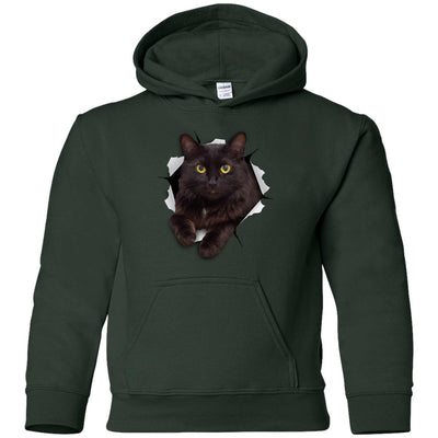 Black Cat Youth Pullover Hoodie