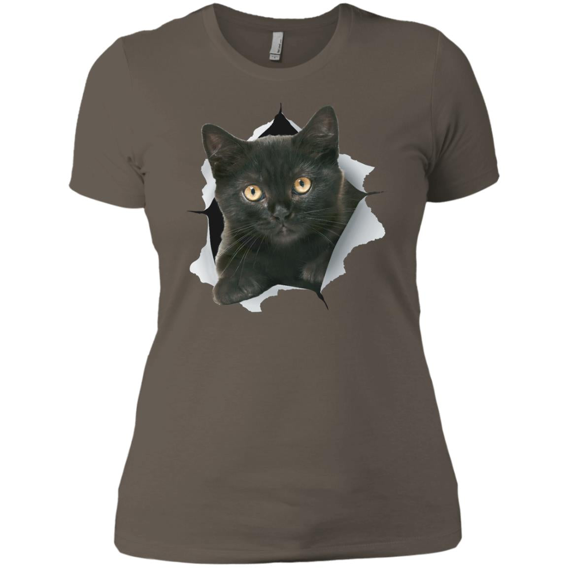 Black Kitten Ladies' T-Shirt