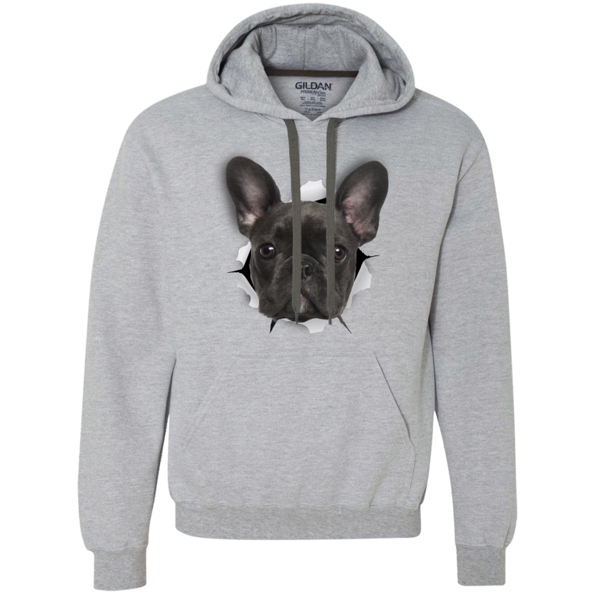 Black Frenchie Heavyweight Pullover Fleece Hoodie