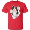 Black & White Reaching Cat Ultra Cotton T-Shirt