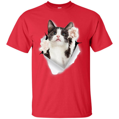 Black & White Reaching Cat Ultra Cotton T-Shirt