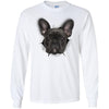Black Frenchie Long Sleeve Ultra Cotton T-Shirt