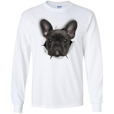 Black Frenchie Long Sleeve Ultra Cotton T-Shirt