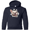 Winking Frenchie Youth Pullover Hoodie