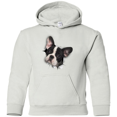 Black & White Frenchie Youth Pullover Hoodie
