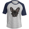 Black Frenchie Colorblock Raglan Jersey T-Shirt
