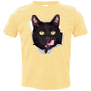Black Cat Licking Toddler Jersey T-Shirt