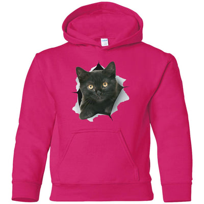Black Kitten Youth Pullover Hoodie