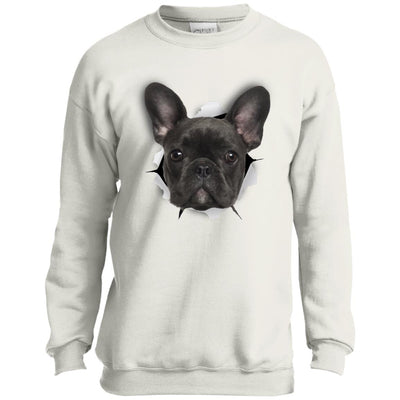 Black Frenchie Youth Crewneck Sweatshirt