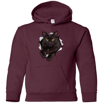 Black Cat Youth Pullover Hoodie