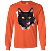 Black Cat Licking Long Sleeve Ultra Cotton T-Shirt