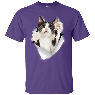 Black & White Reaching Cat Ultra Cotton T-Shirt
