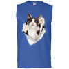 Black & White Reaching Cat Men's Ultra Cotton Sleeveless T-Shirt