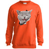Grey Cat Laughing Youth Crewneck Sweatshirt