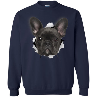 Black Frenchie Crewneck Pullover Sweatshirt