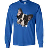 Black & White Frenchie Long Sleeve Ultra Cotton T-Shirt