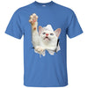 White Cat Reaching Youth Cotton T-Shirt