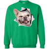 Winking Frenchie Crewneck Pullover Sweatshirt