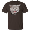 Grey Cat Laughing Youth Cotton T-Shirt