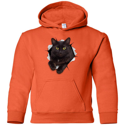 Black Cat Youth Pullover Hoodie