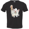 White Cat Reaching Toddler Jersey T-Shirt