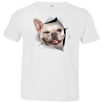 Winking Frenchie Toddler Jersey T-Shirt