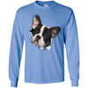 Black & White Frenchie Long Sleeve Ultra Cotton T-Shirt