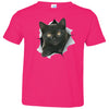 Black Kitten Toddler Jersey T-Shirt