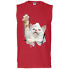 White Cat Reaching Men's Ultra Cotton Sleeveless T-Shirt
