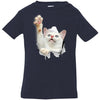 White Cat Reaching Infant Jersey T-Shirt