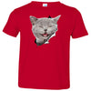 Grey Cat Laughing Toddler Jersey T-Shirt