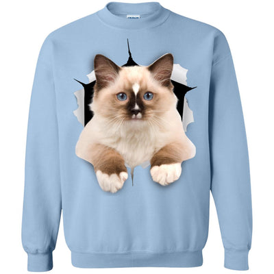 Brown Ragdoll Cat Crewneck Pullover Sweatshirt