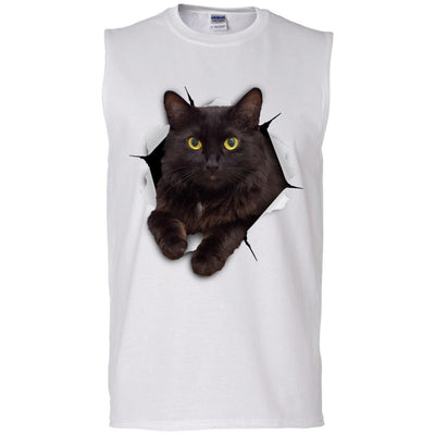 Black Cat Men's Ultra Cotton Sleeveless T-Shirt