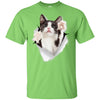 Black & White Reaching Cat Youth Cotton T-Shirt