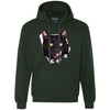 Black Cat Licking Heavyweight Pullover Fleece Hoodie