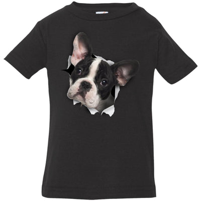 Black & White Frenchie Infant Jersey T-Shirt