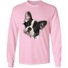 Black & White Frenchie Long Sleeve Ultra Cotton T-Shirt