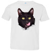 Black Cat Licking Toddler Jersey T-Shirt