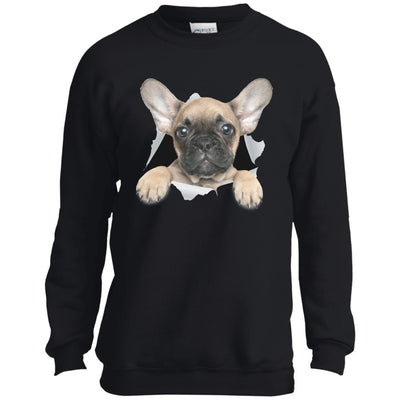 French Bulldog Pup Youth Crewneck Sweatshirt