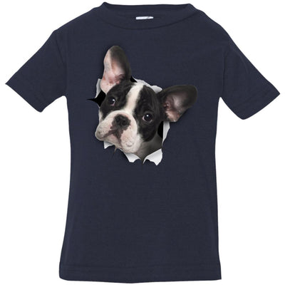Black & White Frenchie Infant Jersey T-Shirt
