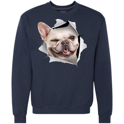 Winking Frenchie Heavyweight Crewneck Sweatshirt