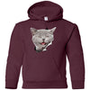Grey Cat Laughing Youth Pullover Hoodie