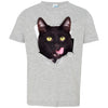 Black Cat Licking Toddler Jersey T-Shirt